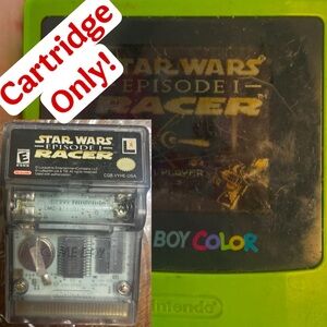 Star Wars Episode 1 Racer Nintendo Game Boy Color No Battery Cover TESTED RUMBLE